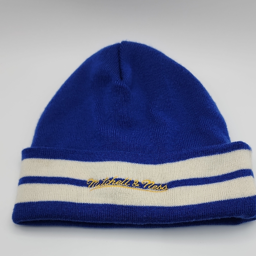 Mitchell & Ness Blue and White Beanie